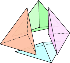 四分割された正四面体